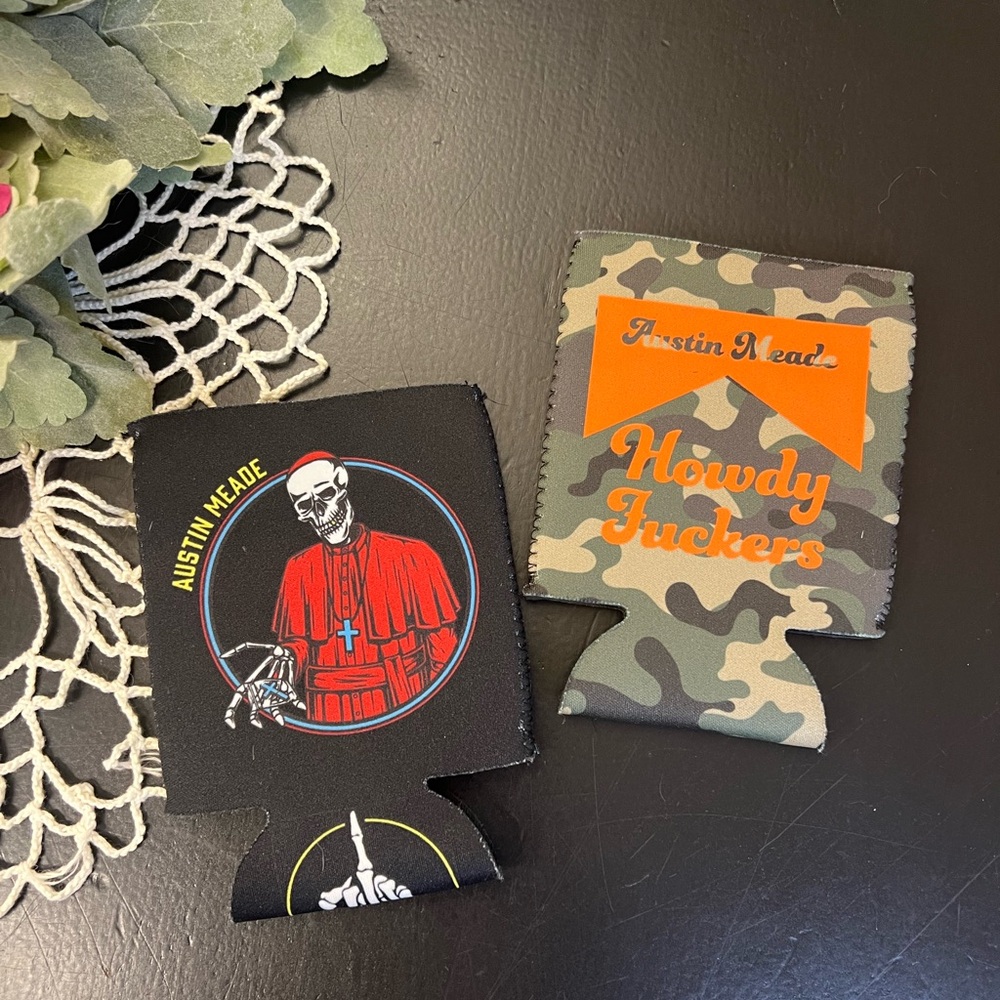 Austin Meade Howdy Like You Give A Damn Beer Koozie Set Red Dirt Country Music